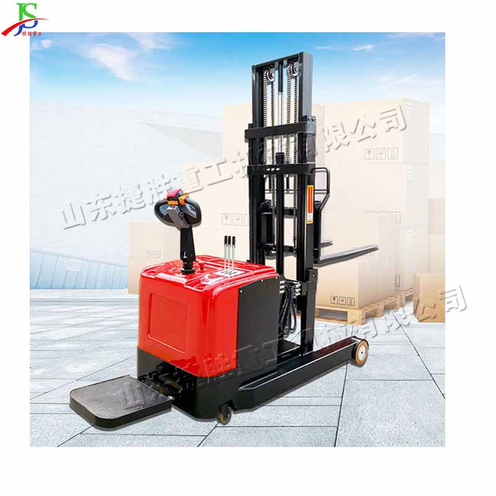 2吨电瓶随车自体登高车 装卸货搬运车 站驾式全电动托盘堆高车
