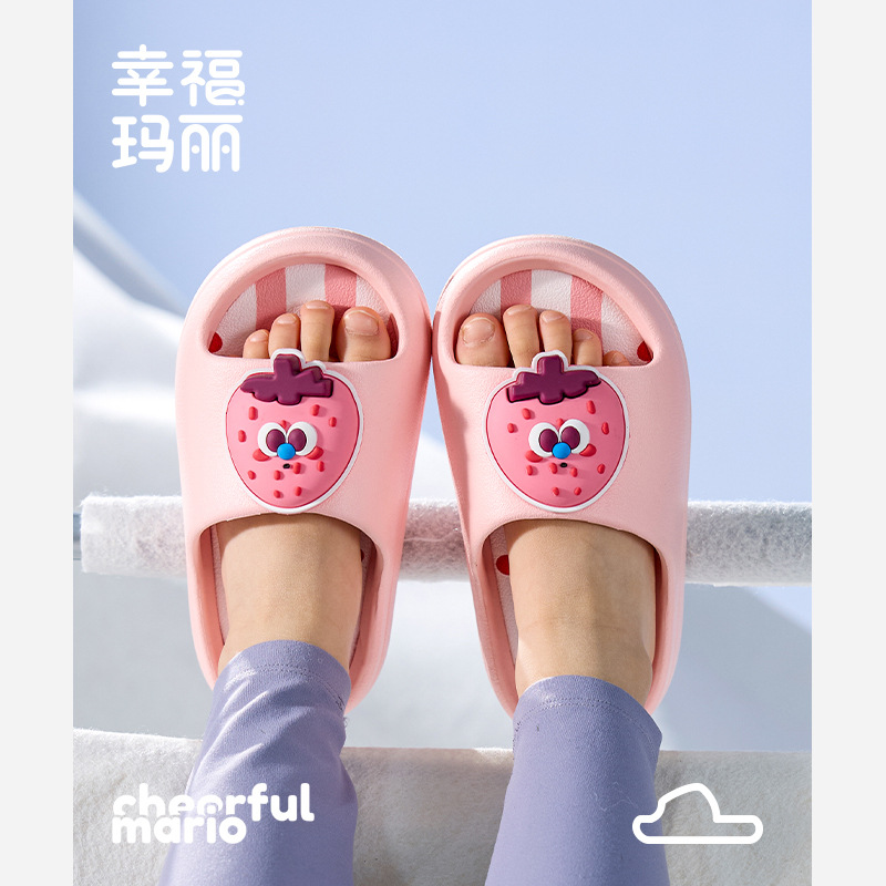 Happy Mary 2025 New Style Girls' Slippers Cute Princess Home Bathroom Outdoor Wear Parent-Child Boys Cartoon Sandals