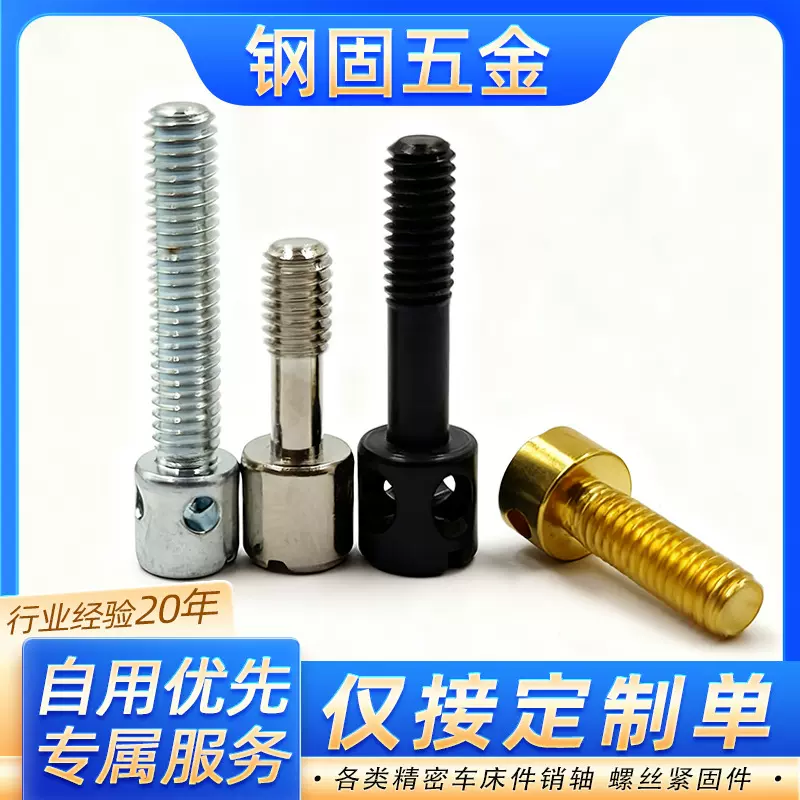 厂家定制304不锈钢铅封螺丝电表螺丝封表螺钉带孔螺丝M4*30铅封钉