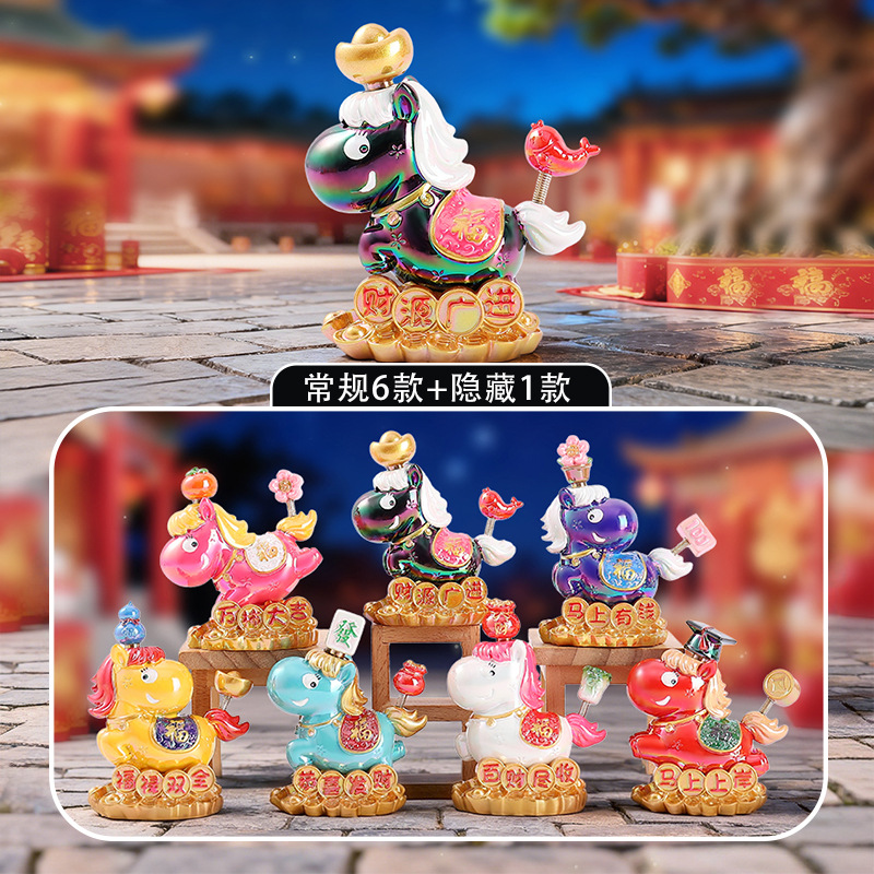 新型のパンダの楽悠悠の漫画のブラインドの箱のデスクトップの装飾の小さい置物の2次元の贈り物のメーカーの直接販売のおもちゃ