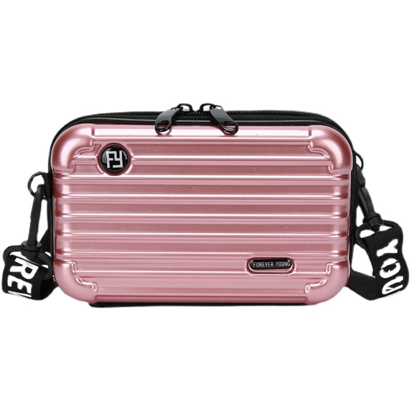 New Korean Style Large-Capacity Cross-Body Multifunctional Hard Shell Pc Cosmetic Bag Mini Suitcase Women's Portable Cosmetic Bag
