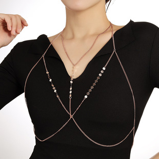 Europe and the United States cross-border new accessories summer beach holiday bikini chest chain niche creative design body chain