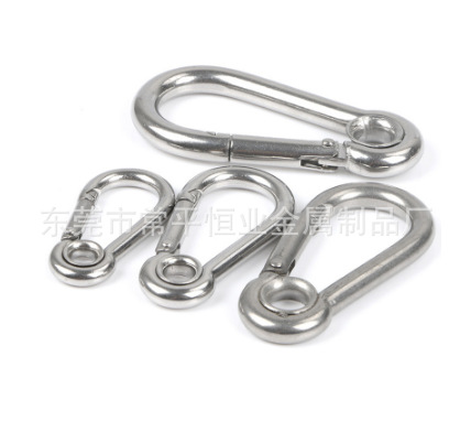 厂家批发304/316不锈钢带圈弹簧葫芦形登山扣跑道扣保险扣安全扣