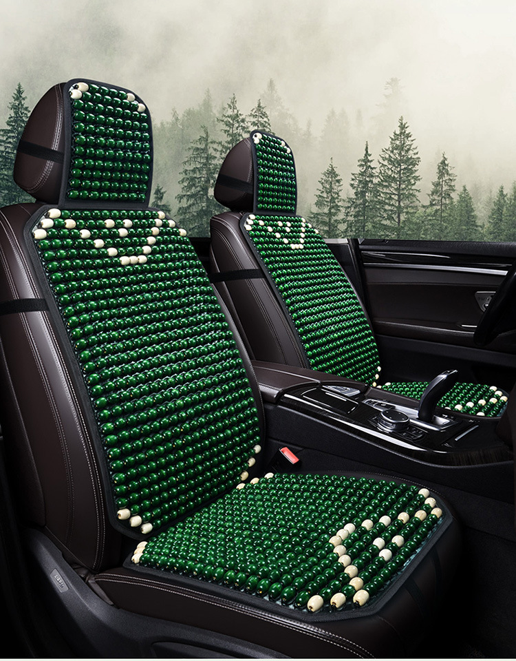 Summer Car Seat Cushion Wood Bead Breathable Cool Pad