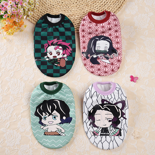  New Pet Clothes Anime Dog Clothes Teddy Deer Dog Clothes Mini Clothes Cat Small Size Clothes