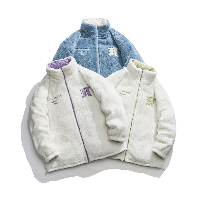 Пальто с хлопковой подкладкой, мужское Новое вельветовое Двустороннее пальто, осенне-зимнее пальто с Бейсбольным воротником, мужской повседневный модный топ, Мужское пальто с хлопковой подкладкой