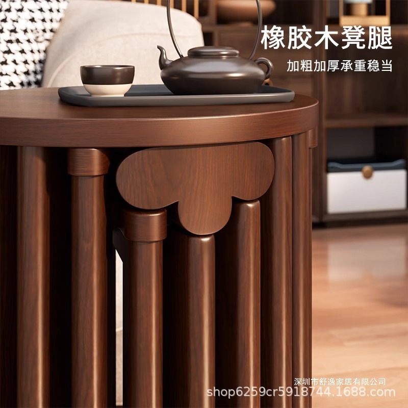 跨境批发实木多功能叠叠乐圆凳可叠放客厅餐桌组合卧室新中式茶几|undefined