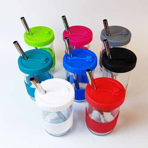 Mason Jar Plastic Large Straw Lid, Mason Jar Sealing Lid, Mason Jar 12MM Hole Lid, Mason Jar Preservation Lid