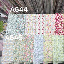 A644 A645全棉数码印花面料手工连衣裙家居服衬衫儿童服装面料