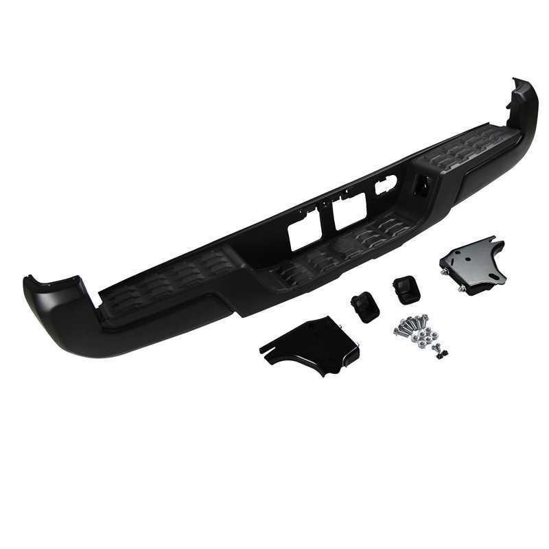 Adecuado para el parachoques trasero del Toyota Tacoma 2016-2020, modelo original negro sin perforaciones.
