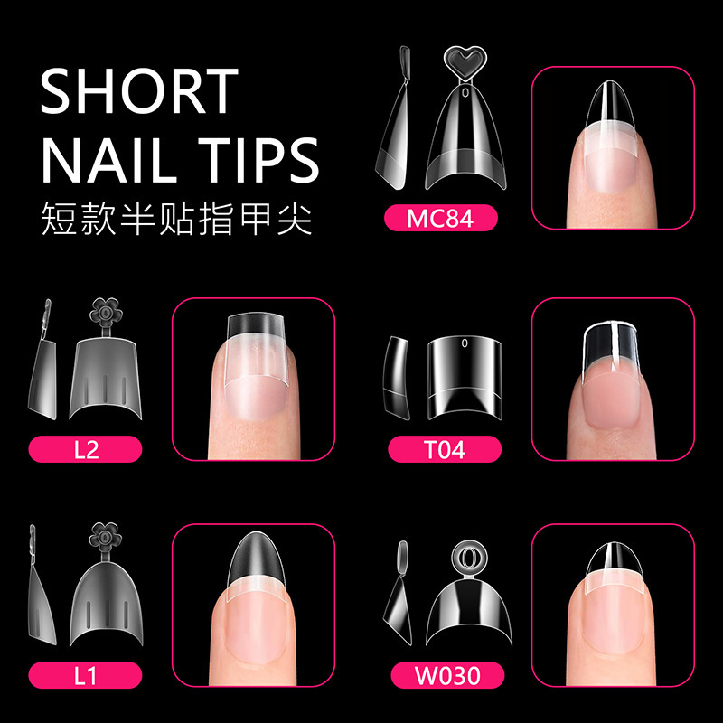 Short fake nails for manicure