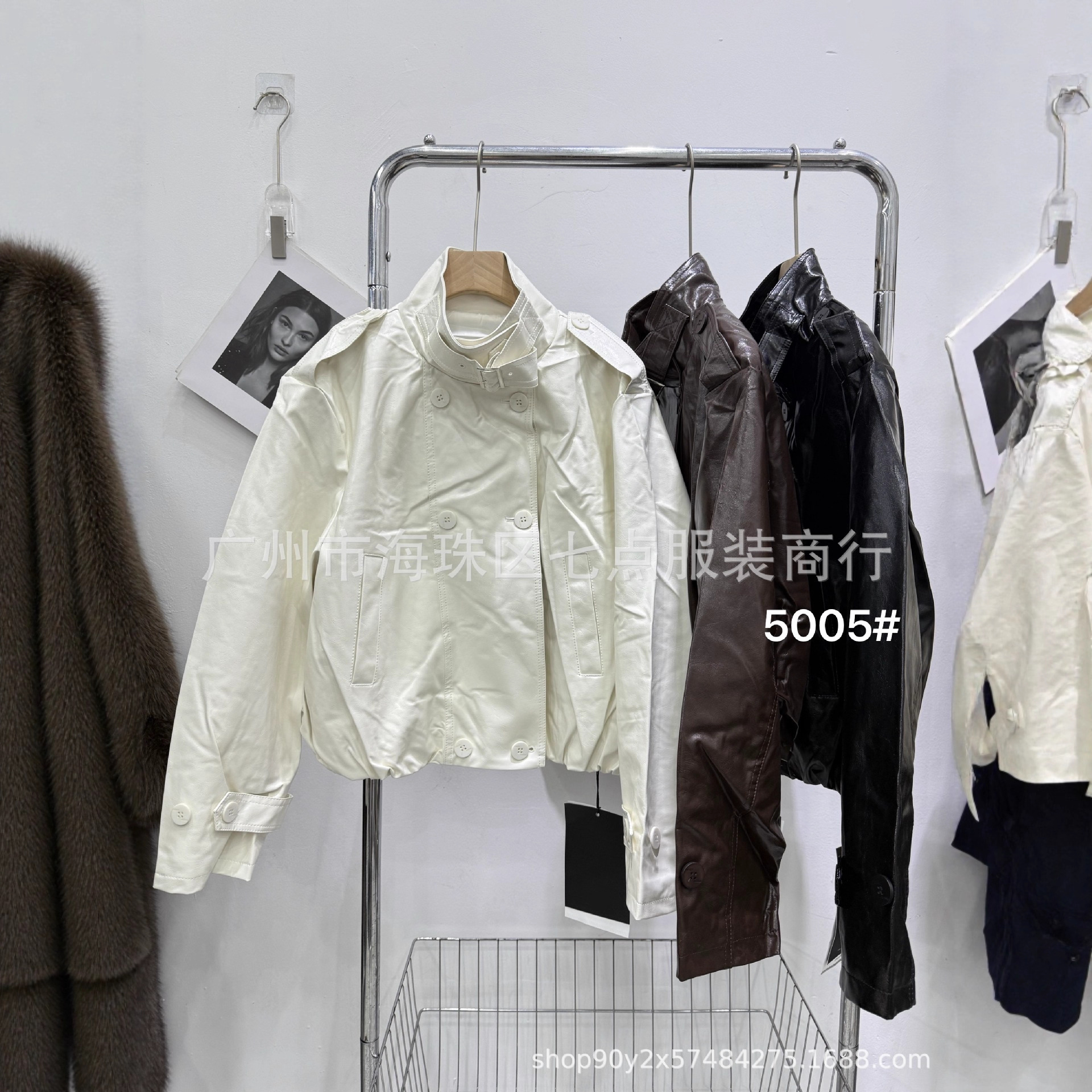 Кожаная Куртк European and American Cross-Border Women's Clothing 2025 Autumn Retro Motorcycle Leather Jacket