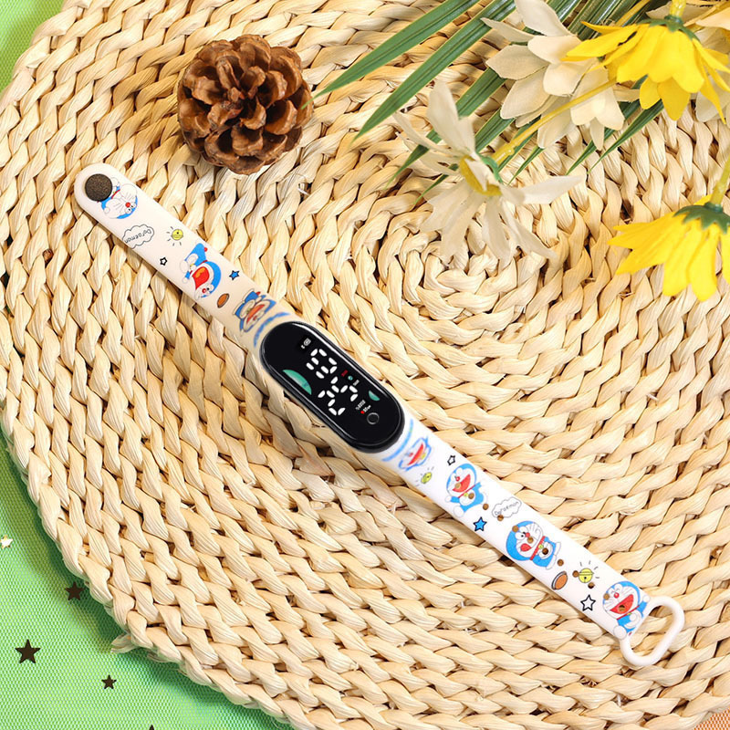 2024 explosión de chatarra oso de café M9 impresión pulsera relojes de pulsera niños estudiantes moda lindo reloj electrónico LED