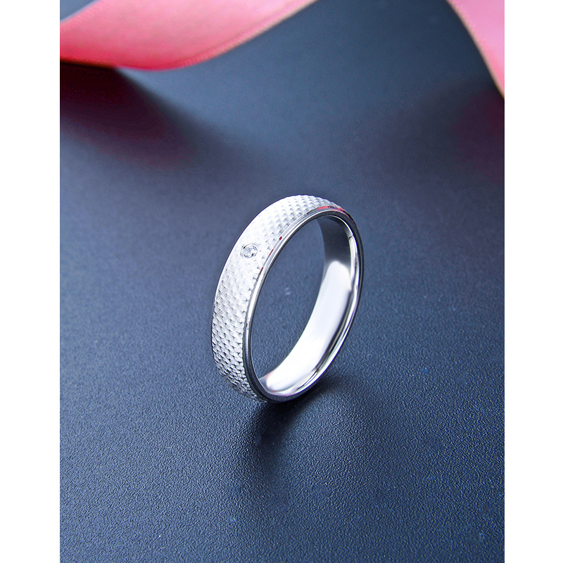 Anillo de plata de ley 925 anillo femenino de los hombres personalidad de la moda de la pareja diseño de nicho anillo de dedo índice de un solo diamante de alta calidad