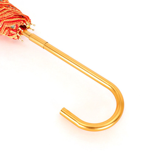 Red Umbrella Wedding Planner Bridal Umbrella Lace Edge Embroidery Chinese Wedding Long Handle Rain Umbrella Retro Bridesmaid Umbrella Wedding Umbrella