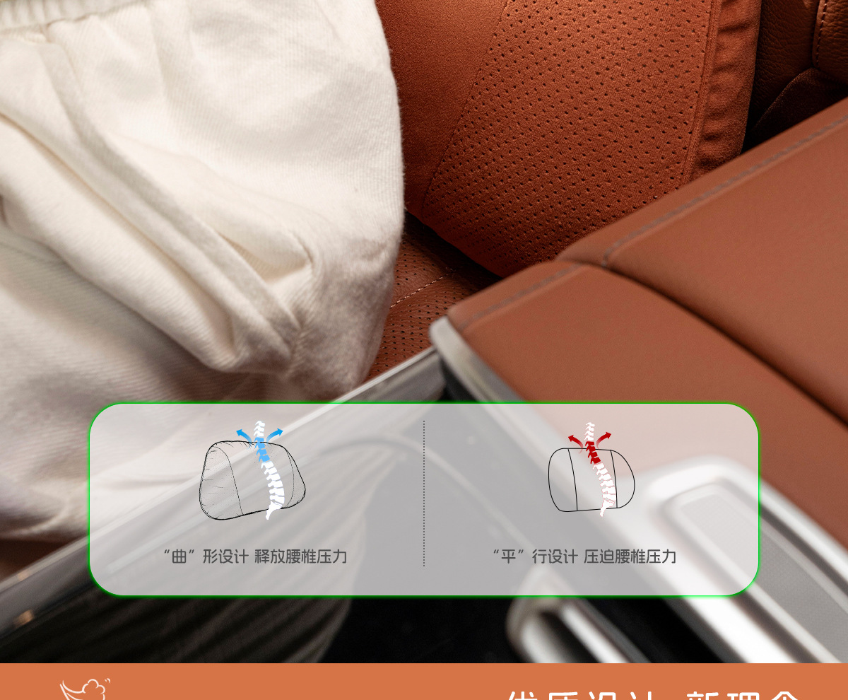 Car Headrest and Lumbar Support, Car Cushion and Neck Pillow, Suitable for Maybach, Mercedes-Benz, Toyota, Honda and General Car Pillows