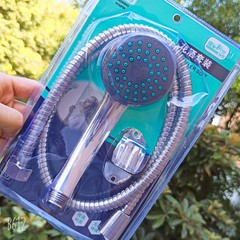 Batch Multi-functional Simple Household Shower Head Set, Handheld Soft Hose Shower Set, 3-Piece Set, Cardboard Packaging