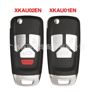Audi Style XKAU01EN/xkau02EN 3/4 düyməli naqilli pultlu avtomobil açarı