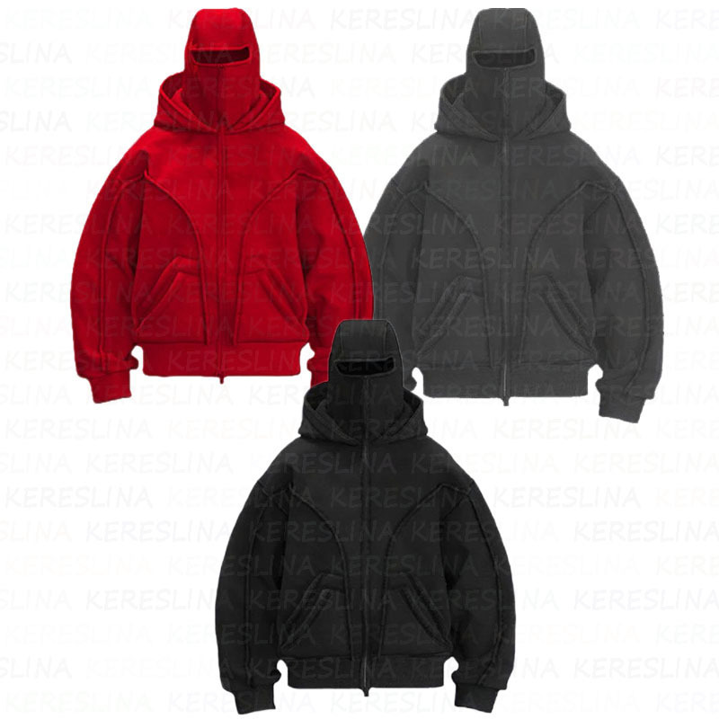 2025 New Autumn and Winter Cross-border Trendy Brand Sweater Men's and Women's Loose High Street Y2K European and American Vintage Hoodie Jacket