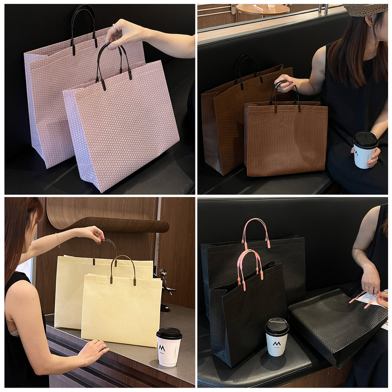 New clothing bag shopping bag with clothes non-woven handbag women's packaging bag gift bag wholesale