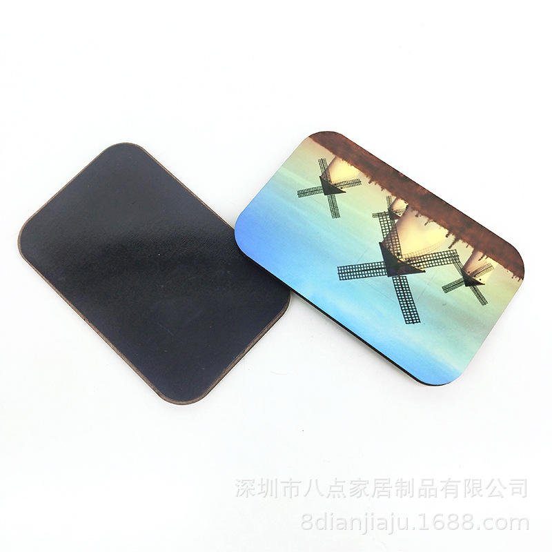 名片大小冰箱贴 木质广告卡片 冰箱磁性贴 热升华MDF磁贴