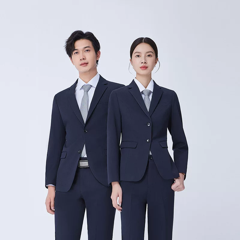 Elastic black classic suit jacket for men and women
