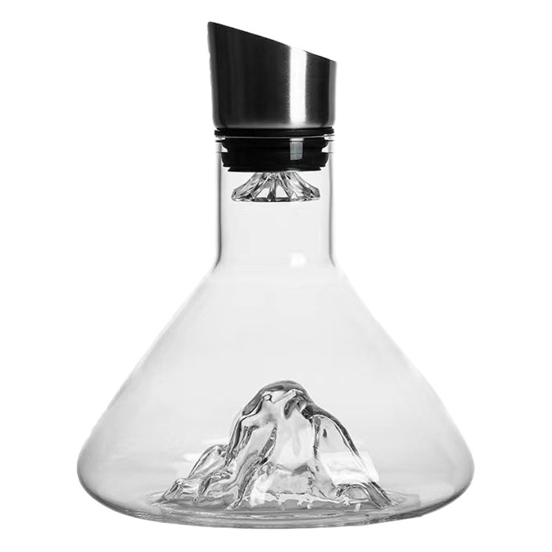 Iceberg cascada decantador de cristal de alta calidad Kingsoft vino filtro rápido Decantador separador de vino
