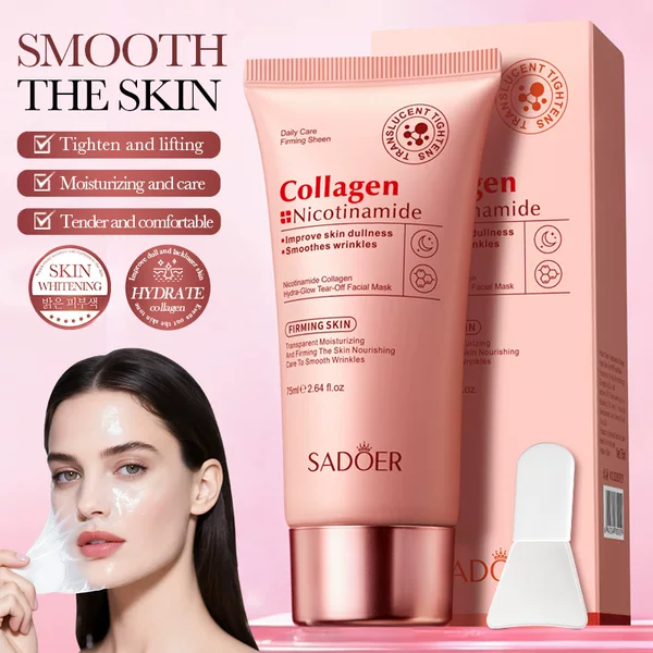 Full English Sadoer Niacinamide Collagen Water Light Peel-Off Mask Moisturizing Mask Cross-Border Foreign Trade Wholesale