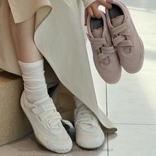 Qiyor魔术贴德训鞋女2025新款3cm增高浅口休闲户外运动鞋芭蕾板鞋
