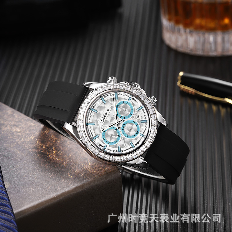 Reloj mecánico automático genuino Glacier Landitongna Acero inoxidable Cinturón de acero sólido Reloj multifuncional con hebilla original para hombre