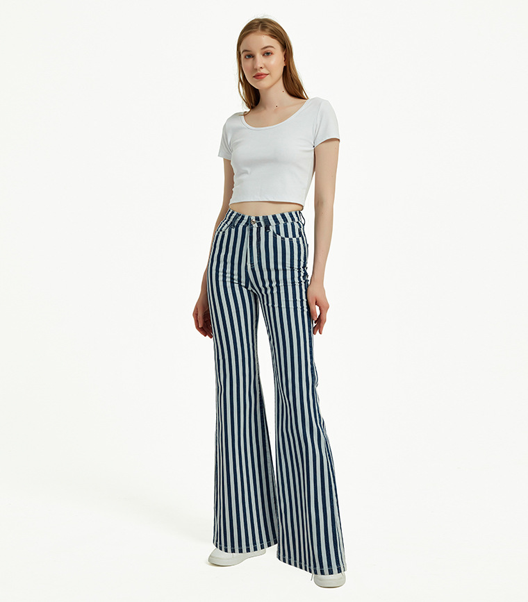 Women's Stripe Washed BOTTOMS display picture 1