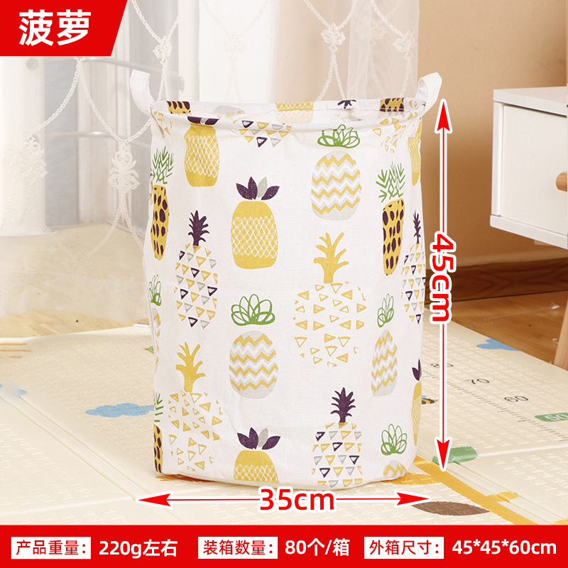 35*45cm impermeable hogar plegable cesta de almacenamiento ropa redonda tela diversos artículos cesta de lavandería
