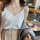 [Factory Outlet] Camisole Women's Summer Waffle Loose Top Slim Sleeveless Base Shirt T-shirt