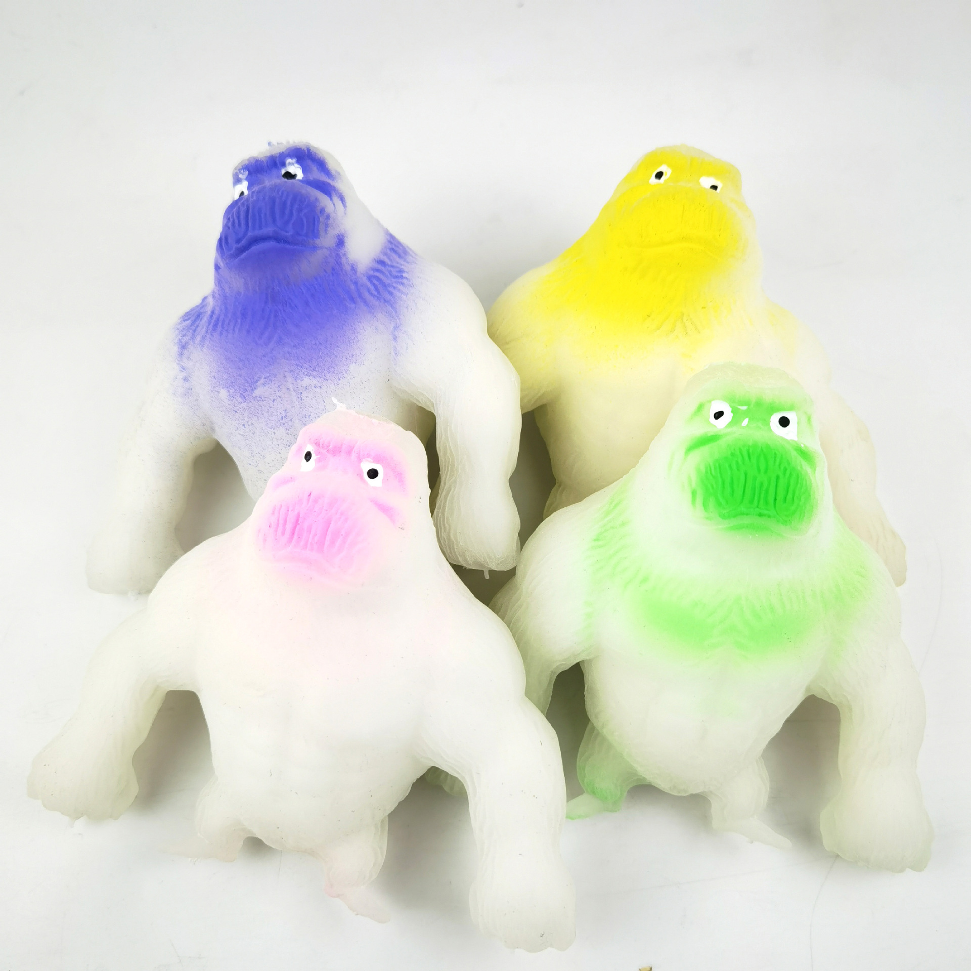 Orangután luminoso de juguete de descompresión, rebote lento, arena, venta al por mayor en puestos nocturnos