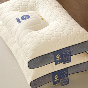 A Pair of Thai Latex Pillows for Home Use Natural Rubber Memory Single Dormitory Student Cervical Spine Pillow Core to Help Sleep