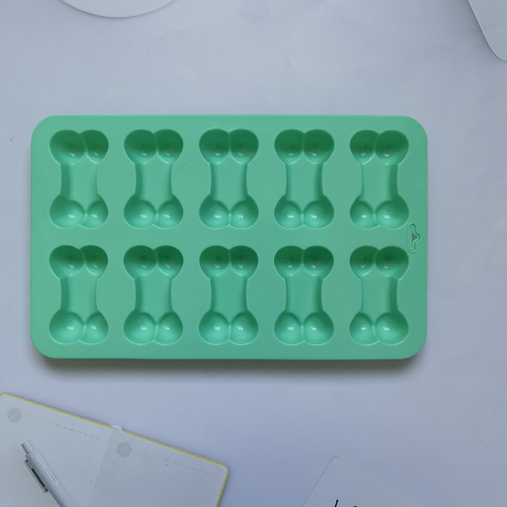 10 huesos 52 molde de silicona pastel helado pudín molde de postre jabón utensilios de cocción