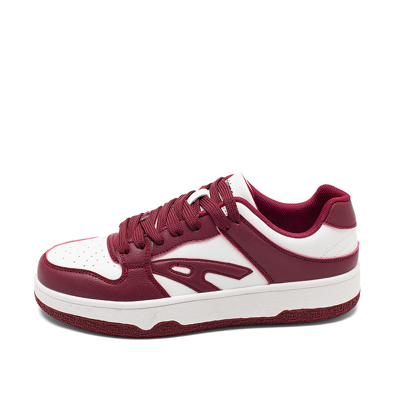 Zapatillas deportivas para mujer Augusden, nueva colección primavera 2026, estilo americano, color rojo, informales, deportivas, con suela gruesa, blancas.