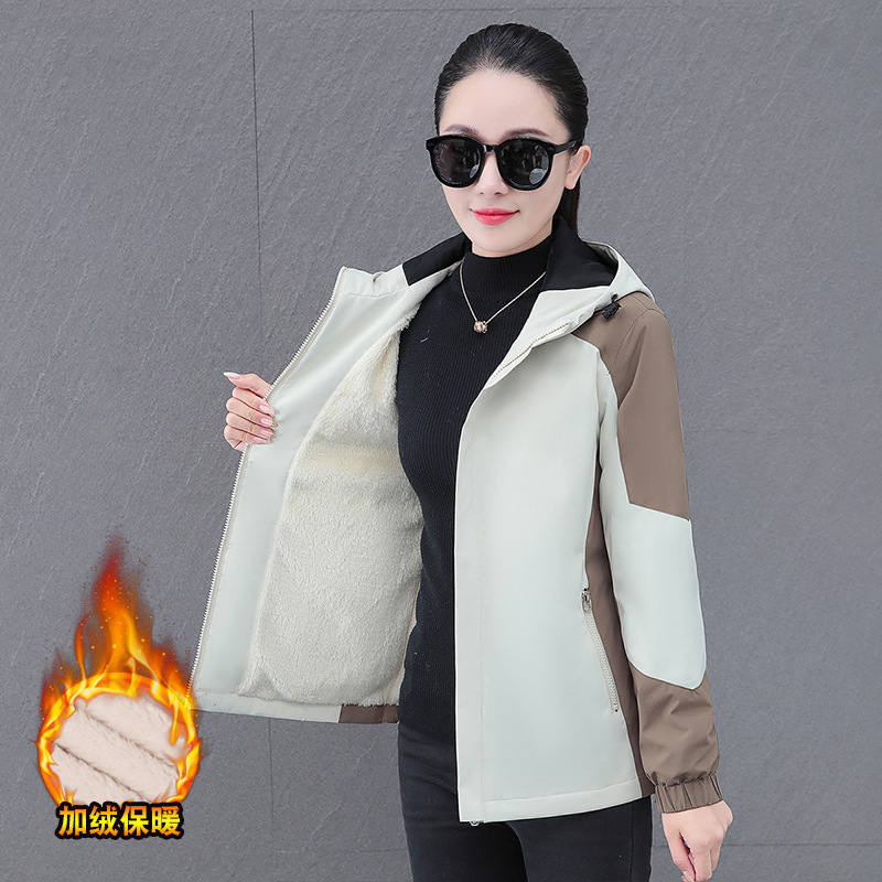 Jacket Women's Autumn and Winter 2024 New Velvet Thickeneded Warm Loose Jacket Windbreaker Windproof Short Top Jacket Women's Autumn and Winter 2024 New Velvet Thickeneded Warm Loose Jacket Windbreaker Windproof Short Top