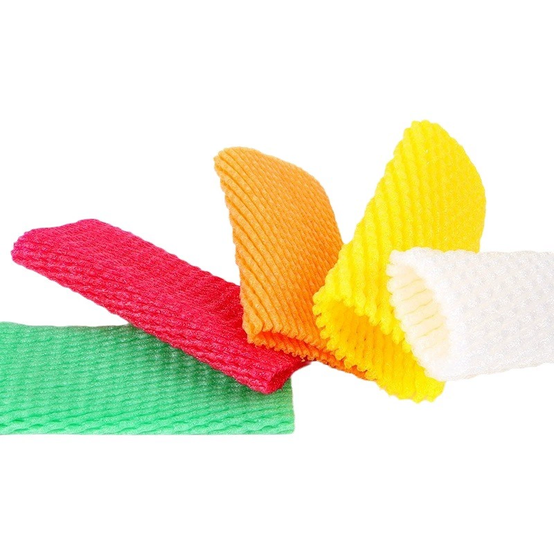 Сетчатые мешки для фруктов и овощей, упаковка из пенопласта, ударопрочный утолщенный перламутровый хлопок, разноцветные сетчатые мешки, оптовая продажа от производителя, в наличии.