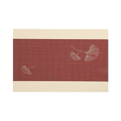 Nuevo Teslin placemat ginkgo jacquard tejido occidental placemat Luz de lujo decorativo Coaster almohadilla de aislamiento térmico impermeable y a prueba de aceite