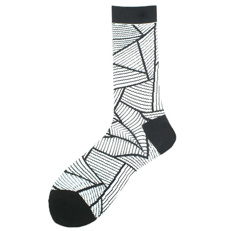 Men's Casual Geometric Cotton Crew Socks A Pair display picture 3