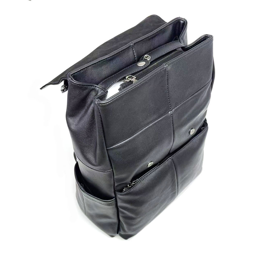 Men's Leather Business Backpack For Travel And Office Work_voghion.com