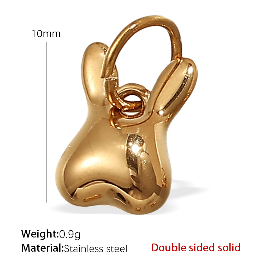 Accesorios de joyería transfronterizos europeos y americanos colgante tridimensional de simulación colgante en forma de corazón de pingüino cereza colgante de collar casero de bricolaje