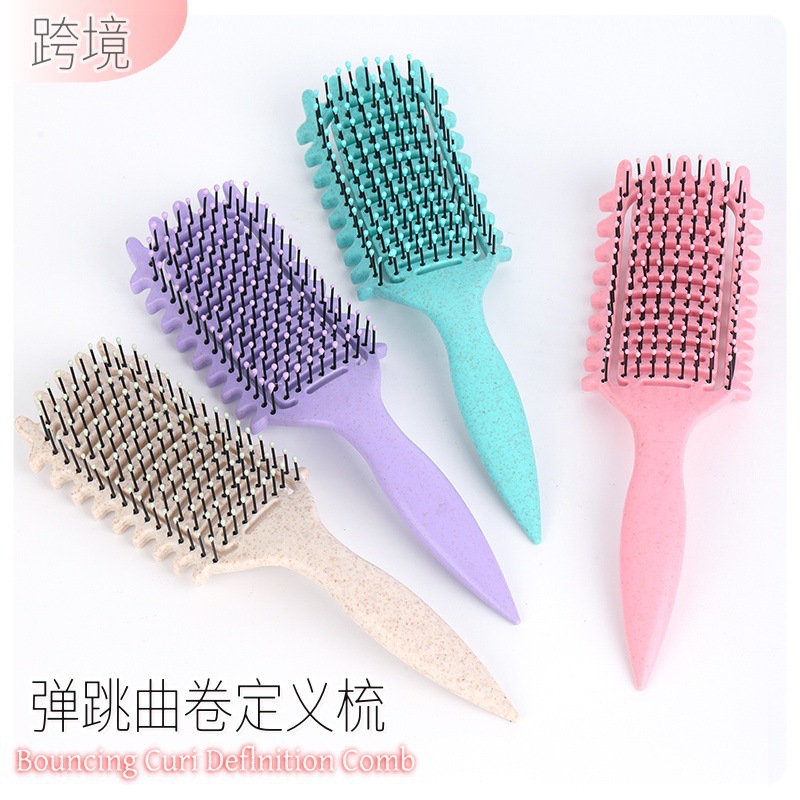 Producto caliente Curl Define Styling Brush Rebotar Curl Definición Peine Peine para el cabello rizado
