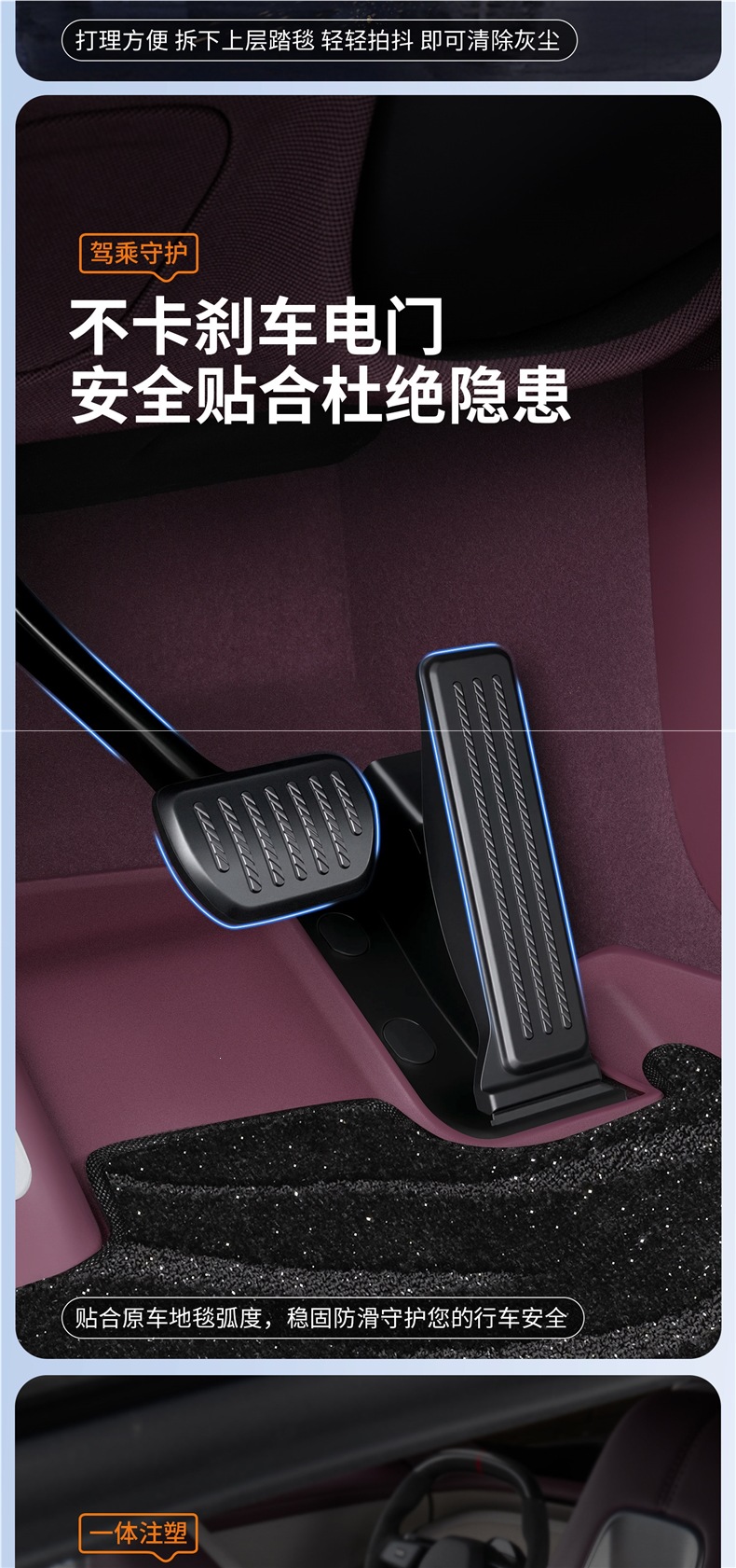 Suitable for Xiaomi YU7 car floor mats, TPE full-coverage starry sky carpet, special floor mats, trunk mat, interior accessories