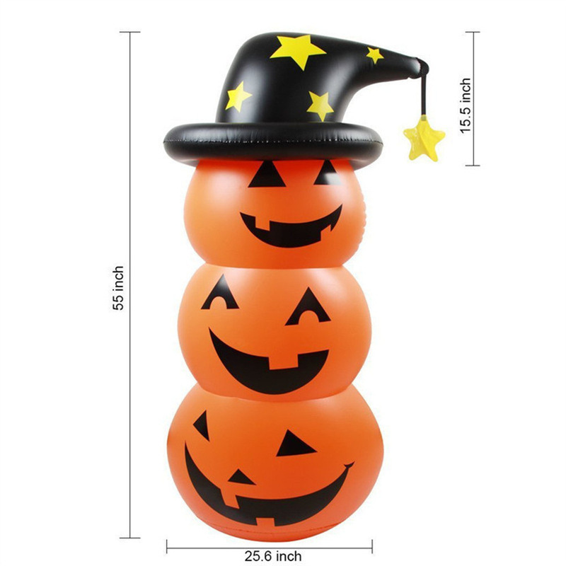 国境を越えて人気のハロウィーンカボチャ人不倒翁インフレータブル縦型カボチャ人パーティー白鬼幽霊道具置物|undefined