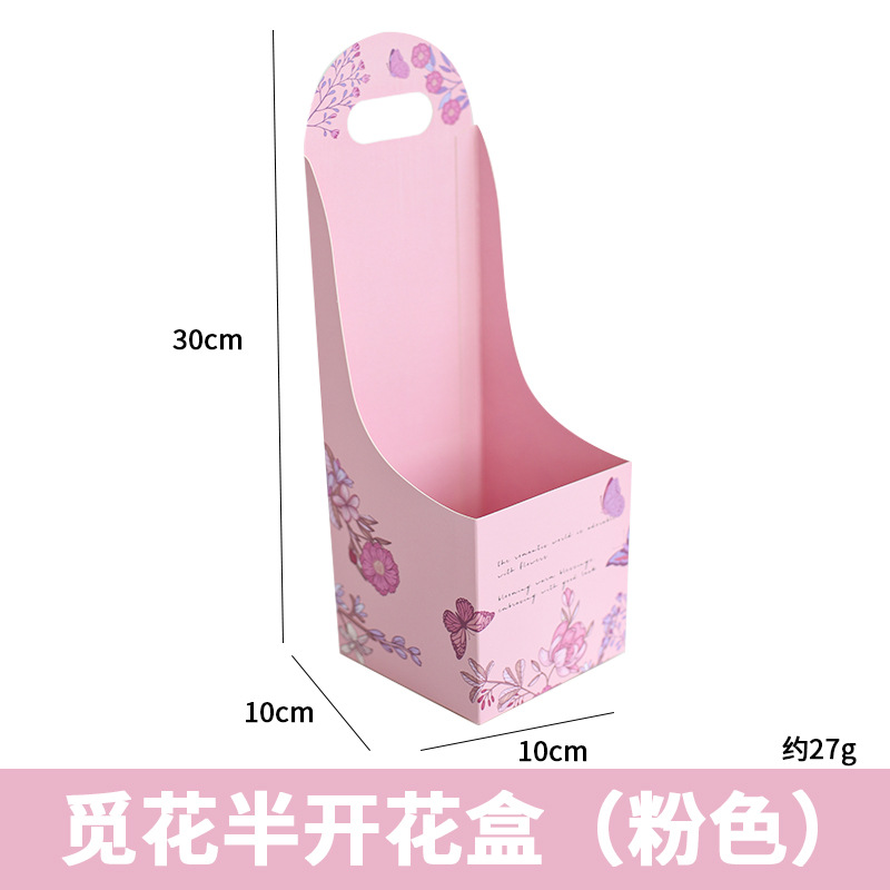 Día DE LA MUJER caliente primavera solo ramo flores caja regalo portátil simple creativo nueva tienda floral