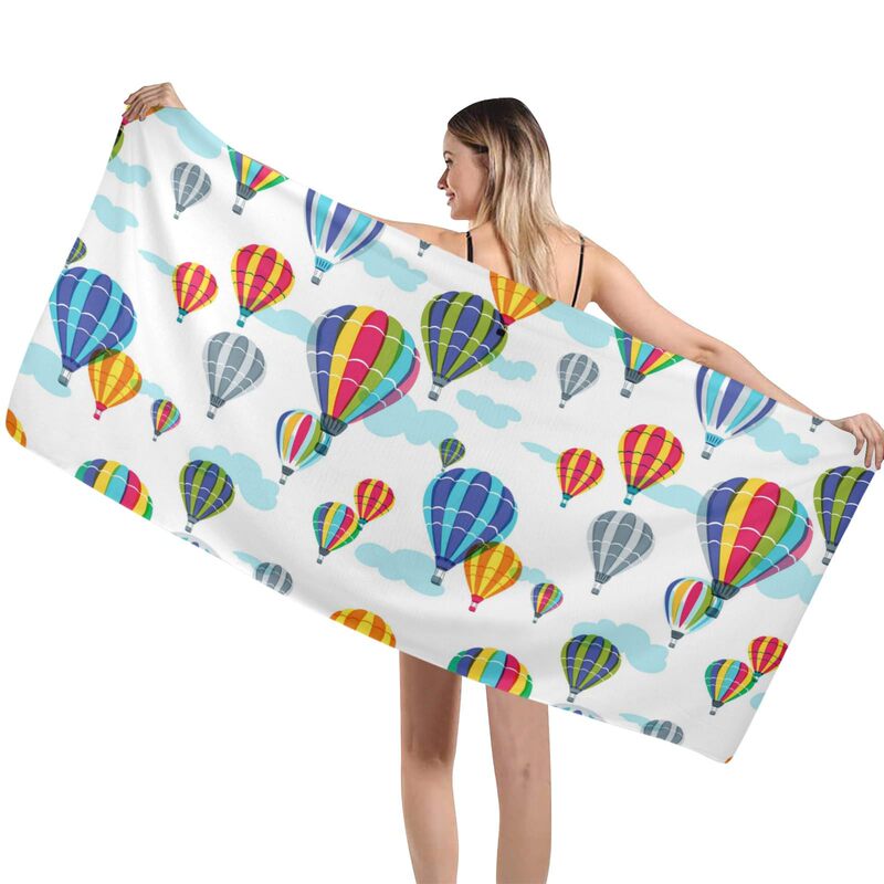 Color hot air balloon beach towel thin quick-drying super absorbent super large lightweight towel suitable for travel sports pool