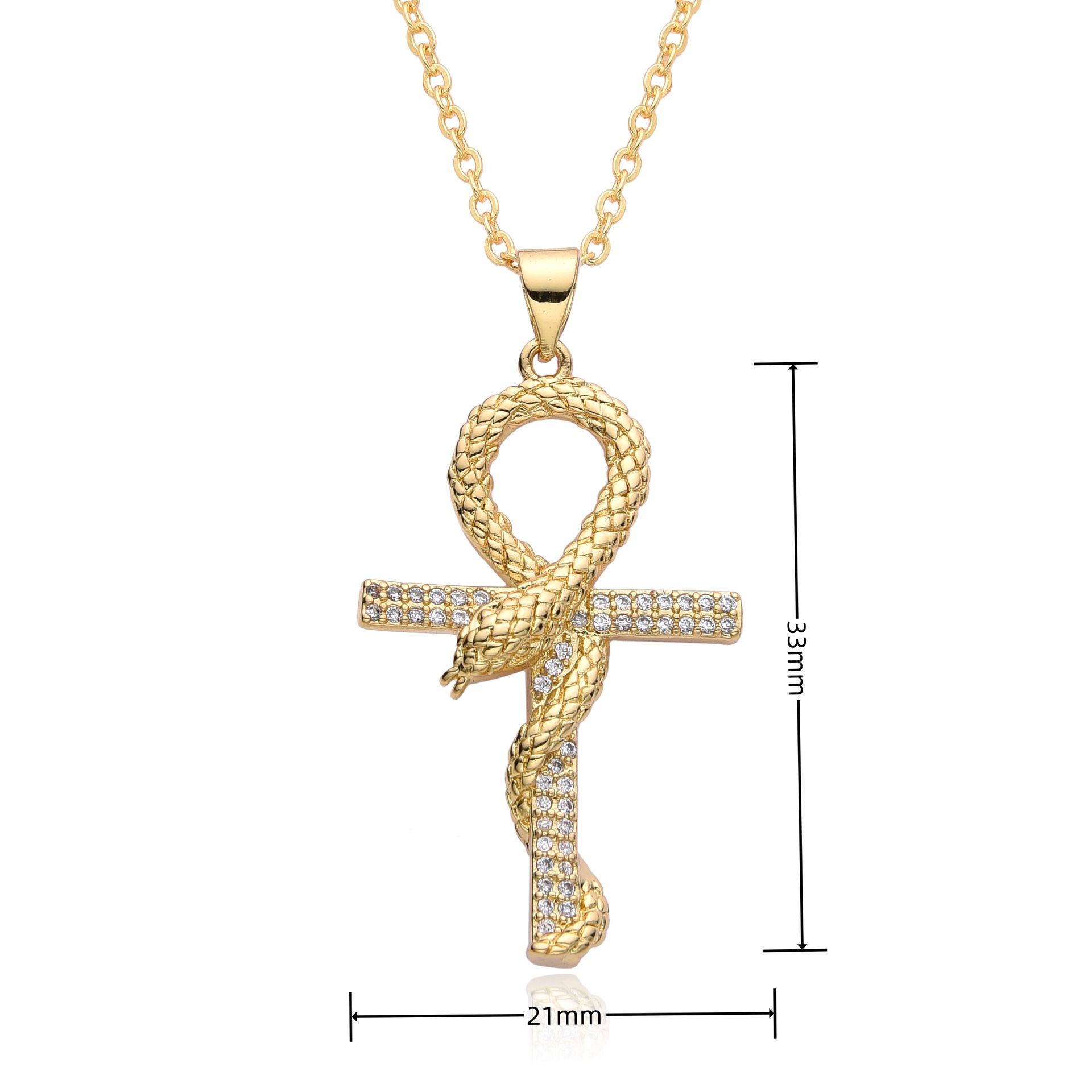 1 Piece Copper Zircon Cross Pendant display picture 7