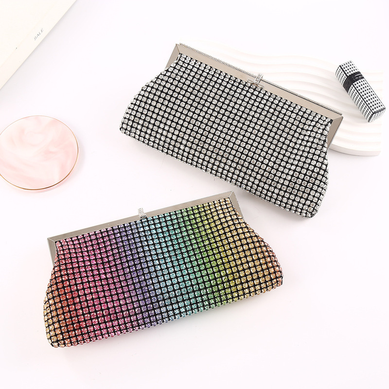 New High-end Diamond Clutch Bag DW Rhinestone Gift Bag Light Luxury Yuan Bag Colorful Women's Bag Banquet Bag New High-end Diamond Clutch Bag DW Rhinestone Gift Bag Light Luxury Yuan Bag Colorful Women's Bag Banquet Bag